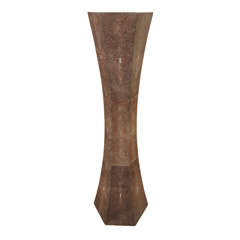 Hexagonal shagreen pedestal